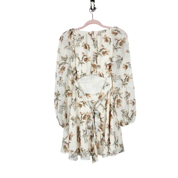 NWT SACHIN + BABI Bevvy Dress in Eggshell Venetia Petals Floral Chiffon Mini 14 - Picture 6 of 14